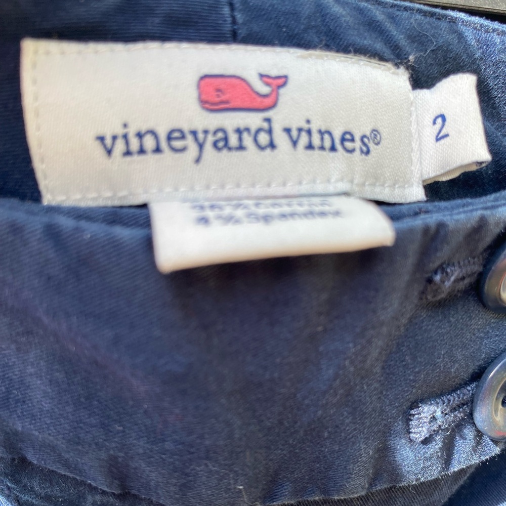 Vineyard Vines Women's Navy Blue Shorts Size 2 - Picture 4 of 6